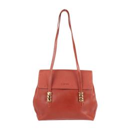 LOEWE ロエベ ショルダーバッグ レザー オレンジ系 【本物保証】