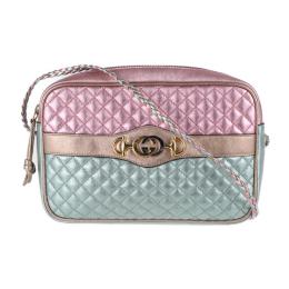 GUCCI グッチ ショルダーバッグ 541061 レザー ピンク ブルー【本物保証】