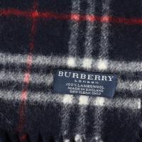 BURBERRY バーバリー マフラー ウール ネイビー 【本物保証】