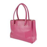 Furla フルラ ハンドバッグ レザー ローズ系 ゴールド金具【本物保証】