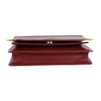 CARTIER カルティエ クラッチバッグ カーフレザー ボルドー ゴールド金具【本物保証】