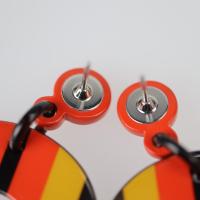 HERMES エルメス ピアス バッファローホーン オレンジ イエロー【本物保証】