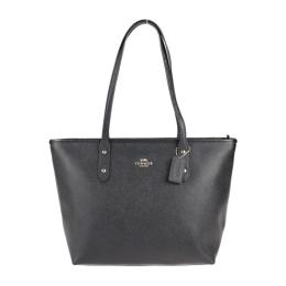 COACH コーチ トートバッグ F58846 クロスグレインレザー ブラック 【本物保証】