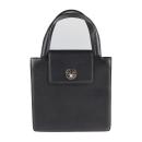 BVLGARI ブルガリ ハンドバッグ レザー ブラック シルバー金具【本物保証】