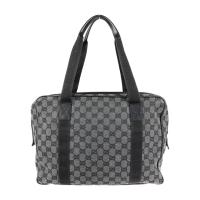 GUCCI グッチ トートバッグ 282529 GGキャンバス レザー グレー 【本物保証】