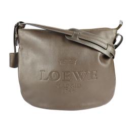 LOEWE ロエベ ショルダーバッグ レザー ブロンズ 【本物保証】