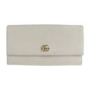 GUCCI グッチ 長財布 456116 レザー アイボリー ゴールド金具【本物保証】