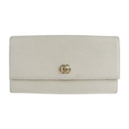 GUCCI グッチ 長財布 456116 レザー アイボリー ゴールド金具【本物保証】