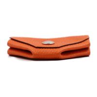 HERMES エルメス コインケース トゴ オレンジ系 シルバー金具【本物保証】