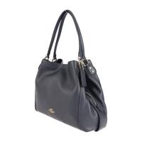 COACH コーチ トートバッグ 57125 レザー ネイビー ゴールド金具【本物保証】