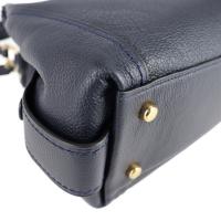 COACH コーチ トートバッグ 57125 レザー ネイビー ゴールド金具【本物保証】