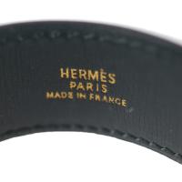 HERMES エルメス ブレスレット ボックスカーフ ダークグリーン系 ゴールド【本物保証】