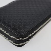 GUCCI グッチ セカンドバッグ 449246 レザー ブラック シルバー金具【本物保証】