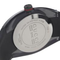 GUCCI グッチ 腕時計 137.1 ステンレススチール ラバー ブラック 【本物保証】