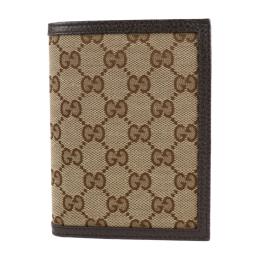 GUCCI グッチ 二つ折り財布 346079 GGキャンバス レザー ベージュ【本物保証】