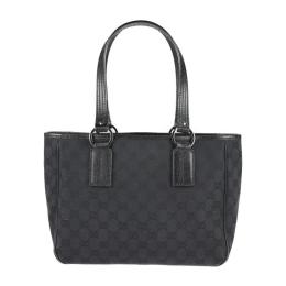 GUCCI グッチ ハンドバッグ 113019 GGキャンバス レザー ブラック【本物保証】