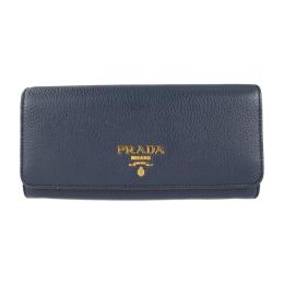 PRADA プラダ 二つ折り財布 1MH132 レザー BALTICO ネイビー【本物保証】