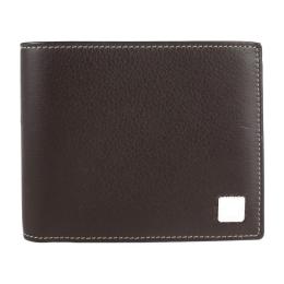 CARTIER カルティエ 二つ折り財布 レザー ダークブラウン シルバー金具【本物保証】