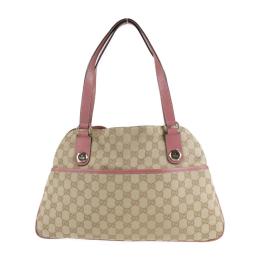 GUCCI グッチ ハンドバッグ 163288 GGキャンバス レザー ベージュ【本物保証】