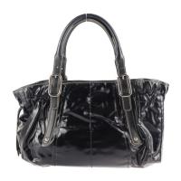 TOD’S トッズ ハンドバッグ PVCコーティングキャンバス レザー ブラック【本物保証】