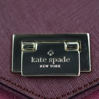 Kate Spade ケイトスペード クラッチバッグ 合成皮革 ボルドー ゴール【本物保証】