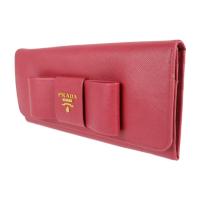 PRADA プラダ 二つ折り財布 1M1132 サフィアーノ PEONIA ゴー【本物保証】