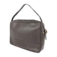 LOEWE ロエベ ショルダーバッグ レザー グレー系 ゴールド金具【本物保証】