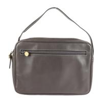 LOEWE ロエベ ショルダーバッグ レザー グレー系 ゴールド金具【本物保証】