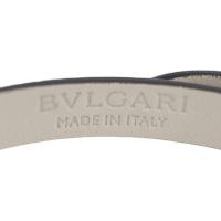 BVLGARI ブルガリ ブレスレット 283105 レザー メタル ブラック 【本物保証】