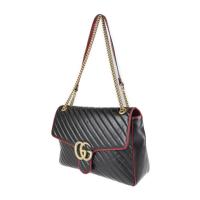 GUCCI グッチ ショルダーバッグ 498090 レザー ブラック 【本物保証】