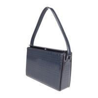 BURBERRY バーバリー ハンドバッグ エナメル ネイビー 【本物保証】