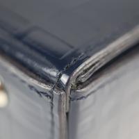 BURBERRY バーバリー ハンドバッグ エナメル ネイビー 【本物保証】