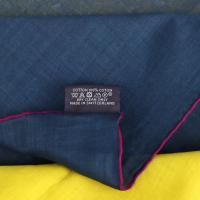 HERMES エルメス ショール コットン100% イエロー系 ネイビー系【本物保証】