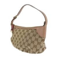 GUCCI グッチ ハンドバッグ 224093 GGキャンバス レザー ベージュ【本物保証】