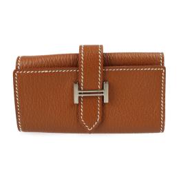 HERMES エルメス キーケース シェーブル ブラウン系 シルバー金具【本物保証】