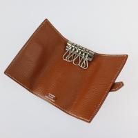 HERMES エルメス キーケース シェーブル ブラウン系 シルバー金具【本物保証】