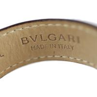 BVLGARI ブルガリ バングル レザー メタル ダークブラウン ゴールド【本物保証】