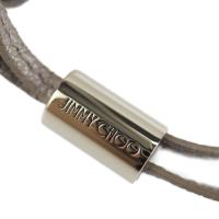 JIMMY CHOO ジミーチュウ 長財布 レザー グレー系シルバー 【本物保証】