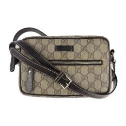 GUCCI グッチ ショルダーバッグ 201447 PVC レザー ベージュ系 【本物保証】