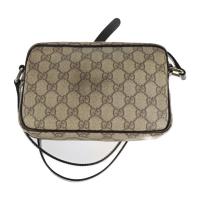 GUCCI グッチ ショルダーバッグ 201447 PVC レザー ベージュ系 【本物保証】