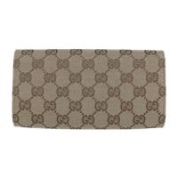 GUCCI グッチ 二つ折り財布 120924 GGキャンバス レザー ベージュ【本物保証】