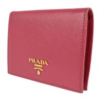 PRADA プラダ 二つ折り財布 1M0204 サフィアーノレザー ピンク ゴー【本物保証】