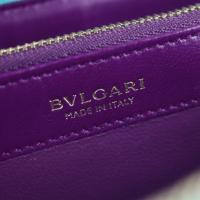 BVLGARI ブルガリ 長財布 レザー エメラルドグリーン系 【本物保証】