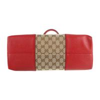 GUCCI グッチ ハンドバッグ 449243 キャンバス ベージュ レッド【本物保証】