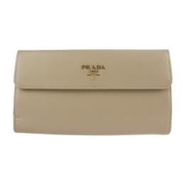 PRADA プラダ 長財布 1M1133 サフィアーノレザー ベージュ 【本物保証】