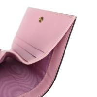 GUCCI グッチ 二つ折り財布 573839 PVC レザー ベージュ ピンク【本物保証】