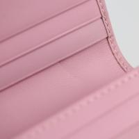 GUCCI グッチ 二つ折り財布 573839 PVC レザー ベージュ ピンク【本物保証】