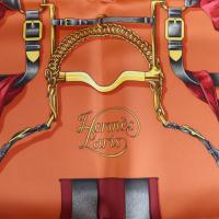 HERMES エルメス スカーフ シルク BRIQUE レンガ色 マルチカラー【本物保証】