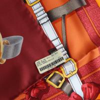 HERMES エルメス スカーフ シルク BRIQUE レンガ色 マルチカラー【本物保証】