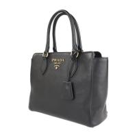 PRADA プラダ ハンドバッグ 1BA205 レザー ブラック ゴールド金具【本物保証】